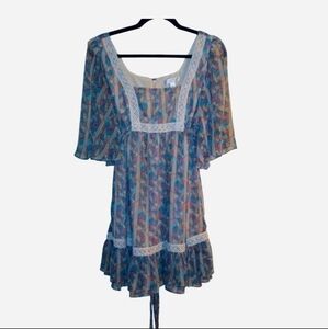 Jovovich&Hawk Multicolor Pattern Boho Dress